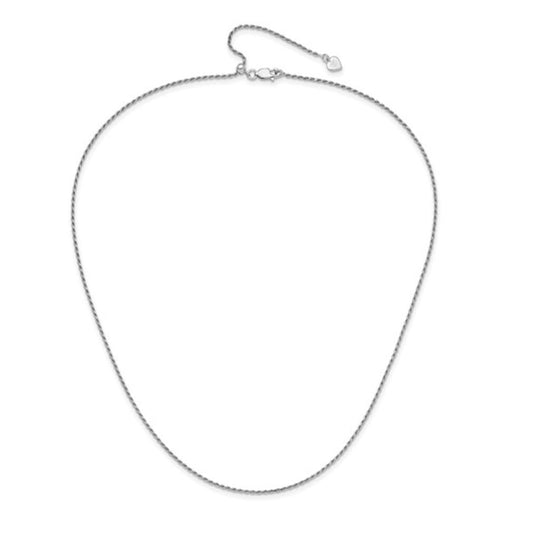 Sterling Silver 1.4mm Diamond Cut Rope Chain FC14-22