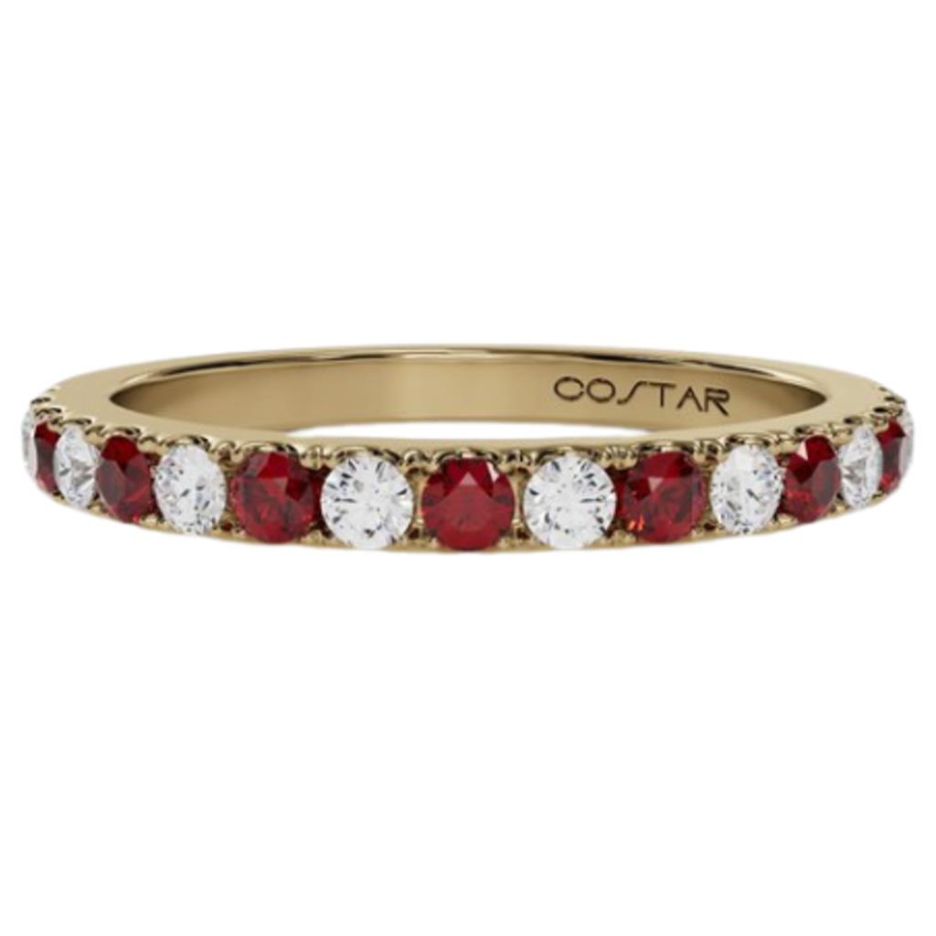 Costar 14K Yellow Gold Ruby and Diamond Band R14026YB-RU