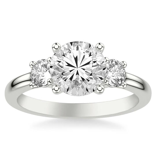 Frederick Goldman 14K White Gold Luxe 3 Stone Diamond Engagement Ring 31-12210HRRW-E.00