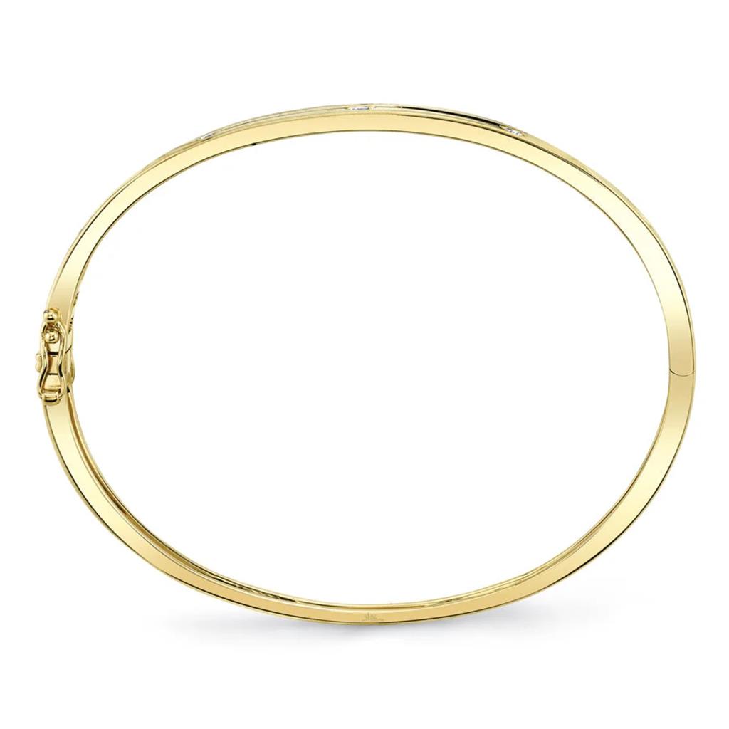 Shy Creation 14K Yellow Gold Diamond Bangle SC55004067ZS