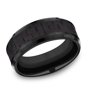 Benchmark Black Titanium Carbon Fiber Twill Band CF108871CFBKT10