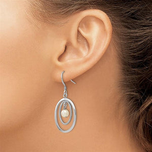 Sterling Silver Freshwater Pearl Double Drop Earrings VA35