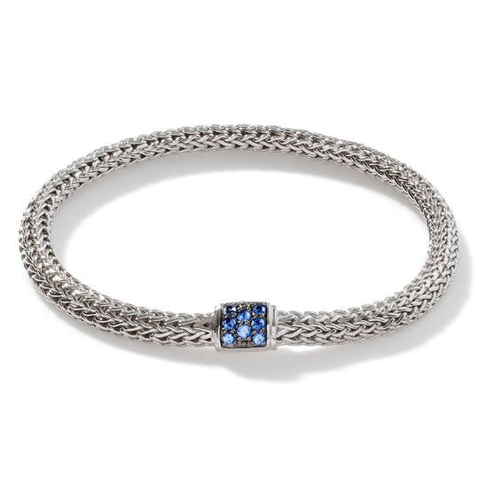 John Hardy Sterling Silver Blue Sapphire Bracelet BBS96002BSPXM