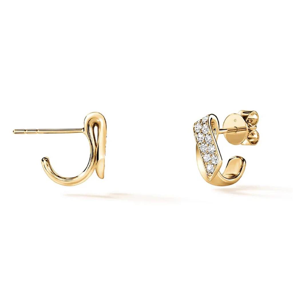 Hearts On Fire 18K Yellow Gold Inside/Out Diamond Flip Huggies UU30028Y