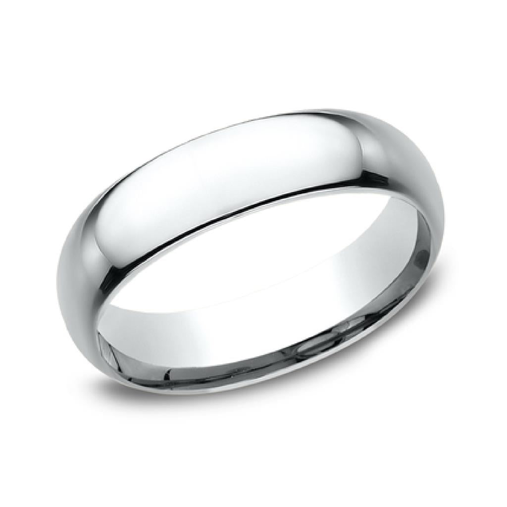 Benchmark 14K White Gold Comfort Fit 6mm Band LCF16014KW06.5