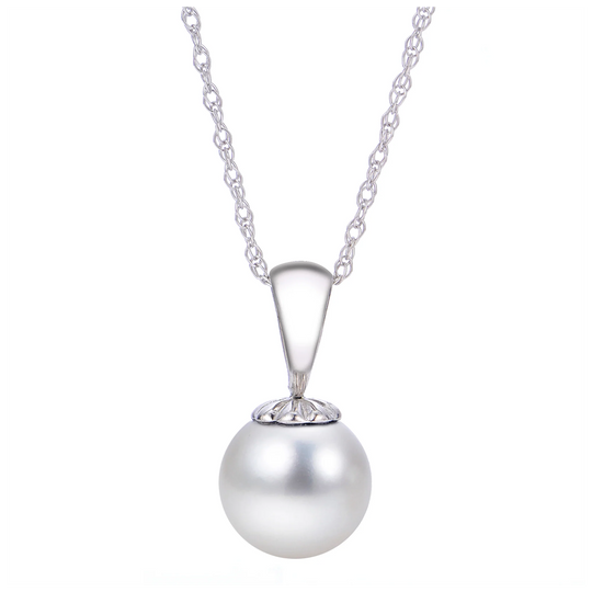14K White Gold Freshwater Pearl Pendant Necklace 987528/AAFWWH18