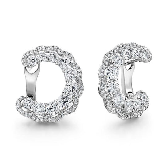 Hearts on Fire 18K White Gold Aurora Diamond Earrings HFEAURH03358W-C