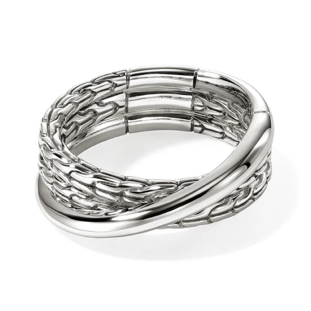 John Hardy Sterling Silver Crossover Ring RB98715X7