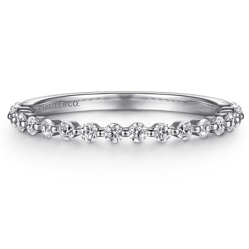 Gabriel 14KW Single Prong Diamond Band AN15746W44JJ