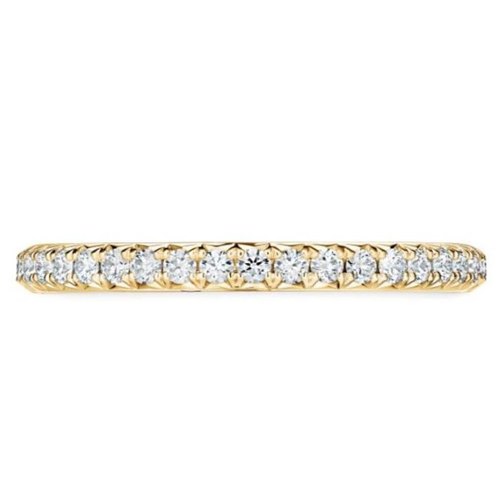 Hearts On Fire 18K Yellow Gold Vela French Pave Diamond Band UU26428Y50