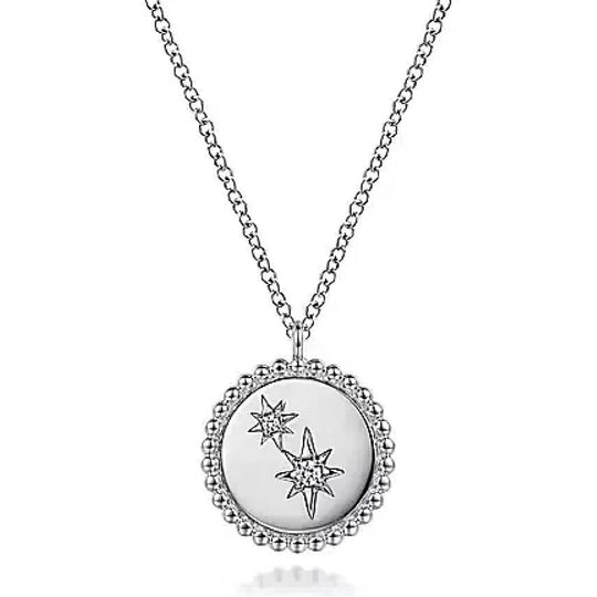 Gabriel & Co Sterling Silver Diamond Star Pendant Bujukan Necklace NK7077SV5JJ