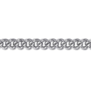 Gabriel & Co Men's Sterling Silver Classic Solid Link Chain Bracelet TBM2074SVJJJ