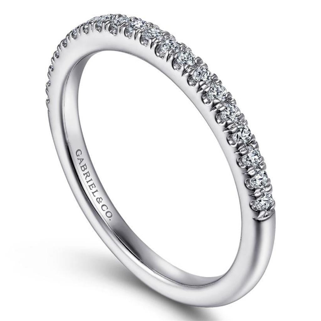 Gabriel & Co 14K White Gold Classic Straight Diamond Band WB14725O4W44JJ