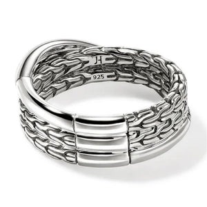 John Hardy Sterling Silver Crossover Ring RB98715X7