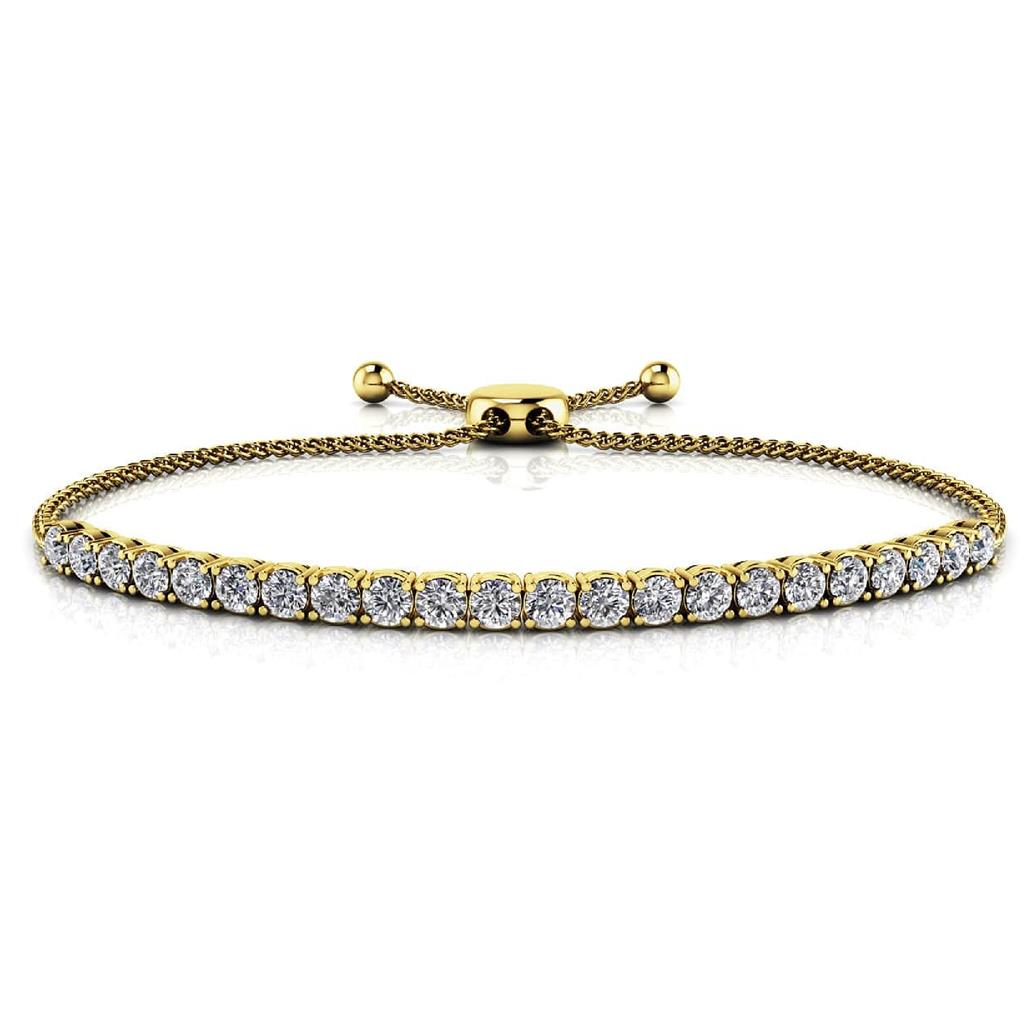 14K Yellow Gold 1ctw Adjustable Bolo Tennis Bracelet SB845-12182