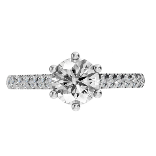 CW Signature 18K White Gold Diamond Engagement Ring Mounting OR01488