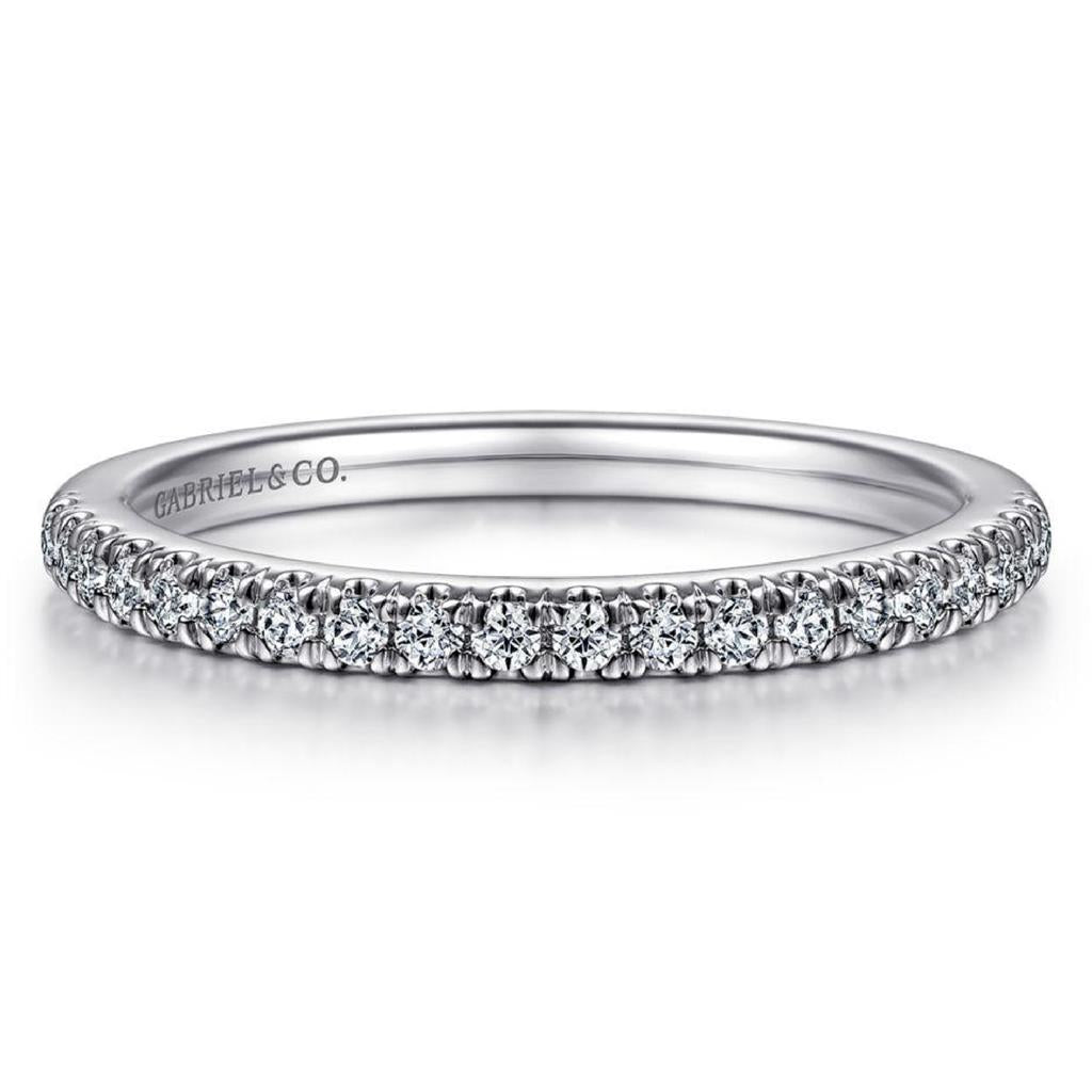 Gabriel & Co 14K White Gold Classic Straight Diamond Band WB14725O4W44JJ