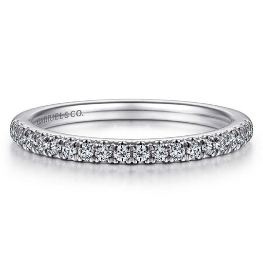 Gabriel & Co 14K White Gold Classic Straight Diamond Band WB14725O4W44JJ