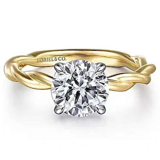 Gabriel & Co 14K Yellow & White Gold Classic Twisted Engagement Ring ER16188R6M4JJJ