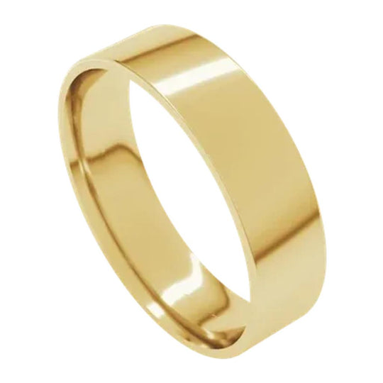 14K Yellow Gold Flat Wedding Band F4.5:139641:P