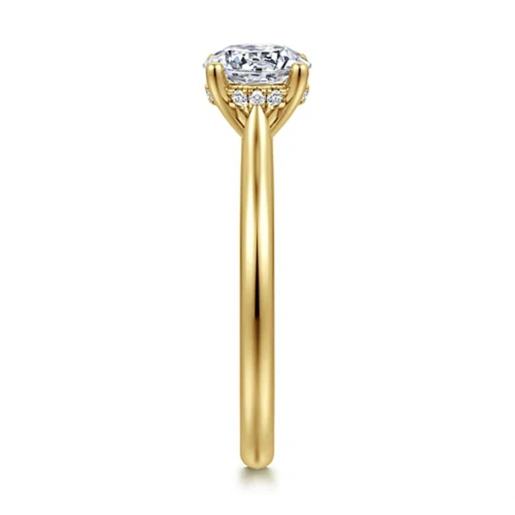 Gabriel & Co 14K Yellow Gold Hidden Halo Engagement Ring ER16512R4Y44JJ