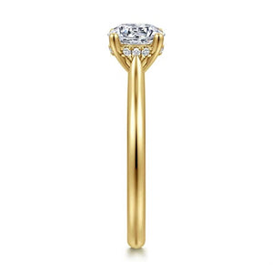 Gabriel & Co 14K Yellow Gold Hidden Halo Engagement Ring ER16512R4Y44JJ