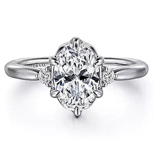 Gabriel 14KW 3 Stone Engagement Ring ER16200O6W44JJ