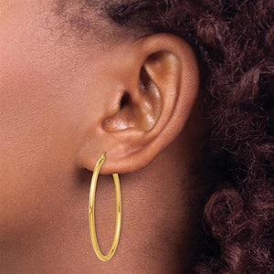 14K Yellow Polished Hoop Earrings - 44W