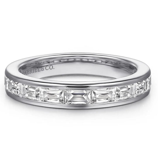 Gabriel & Co 14K White Gold Channel Set Diamond Band AN16448Y43JJ