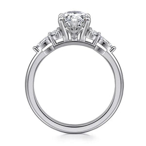 Gabriel & Co 14K White Gold Marquise Diamond Cluster Engagement Ring ER16125M6W44JJ