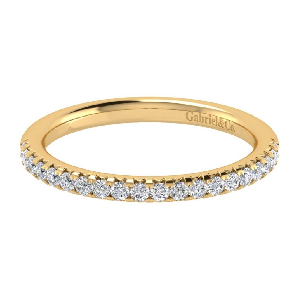 Gabriel & Co 14K Yellow Gold Devotion Classic Straight Diamond Band AN12920Y44JJ