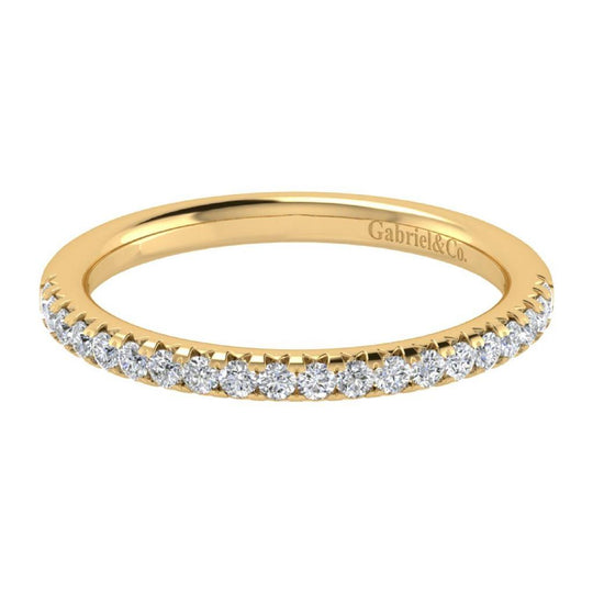 Gabriel & Co 14K Yellow Gold Devotion Classic Straight Diamond Band AN12920Y44JJ