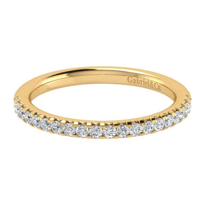 Gabriel & Co 14K Yellow Gold Devotion Classic Straight Diamond Band AN12920Y44JJ