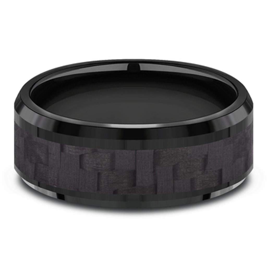 Black Titanium Carbon Fiber Twill Band CF108871CFBKT10