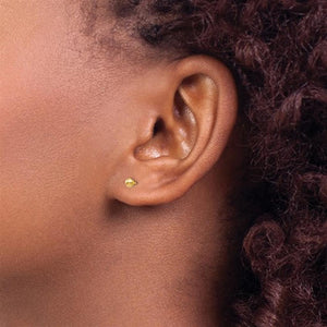 14K Yellow Gold 3mm Ball Stud Earrings 14Z