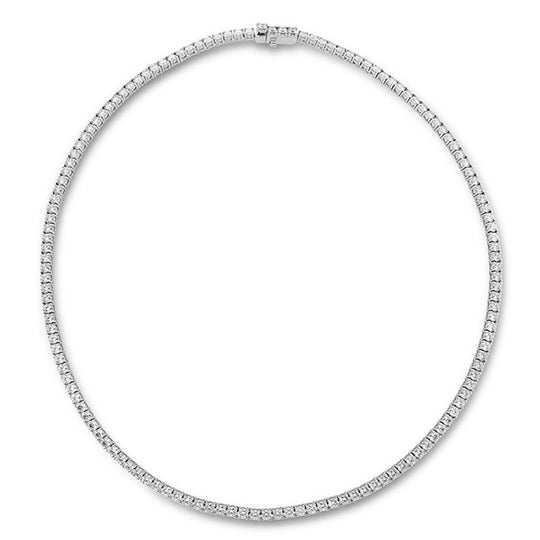 Hearts on Fire 18K White Gold Signature Uniform Line Diamond Necklace HFNDULN09028W-18