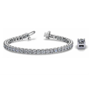 14K White Gold 4ct Diamond Tennis Bracelet SB845-11993
