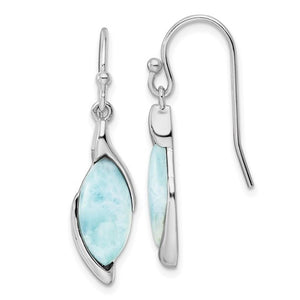 Sterling Silver Larimar Dangle Earrings QE15800