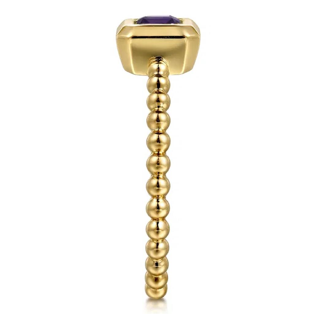 Gabriel & Co 14K Yellow Gold Bujukan Amethyst Fashion Ring LR52684Y4JAM