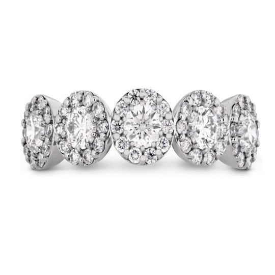 Hearts on Fire 18K White Gold Fulfillment Round Diamond Band UU1510