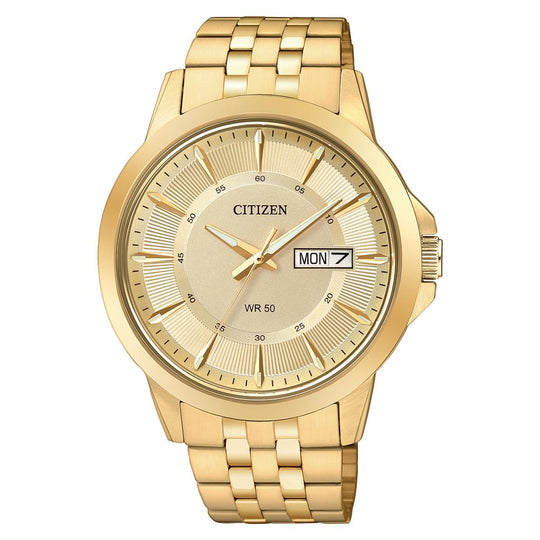 Citizen Gents Gold Tone Stainless Steel Quartz Watch BF2013-56P