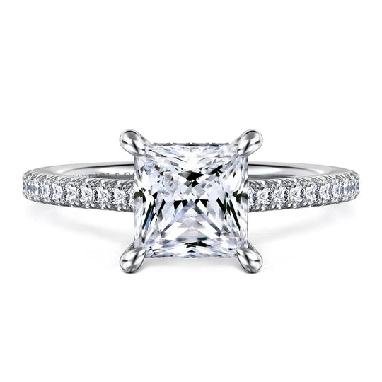 Gabriel & Co 14K White Gold Diamond Hidden Halo Engagement Ring ER16131S6W44JJ