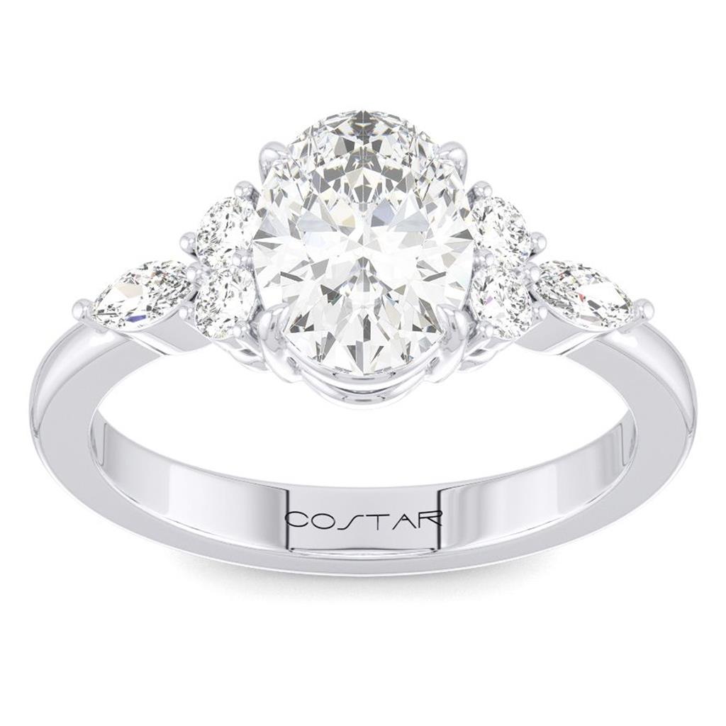 14K White Fancy Diamond Engagement Ring R15205WOV150