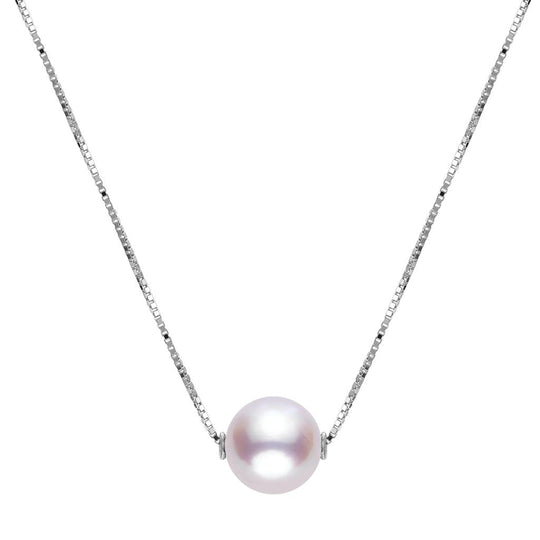 14K White Gold Akoya Pearl Necklace 966472/AWH