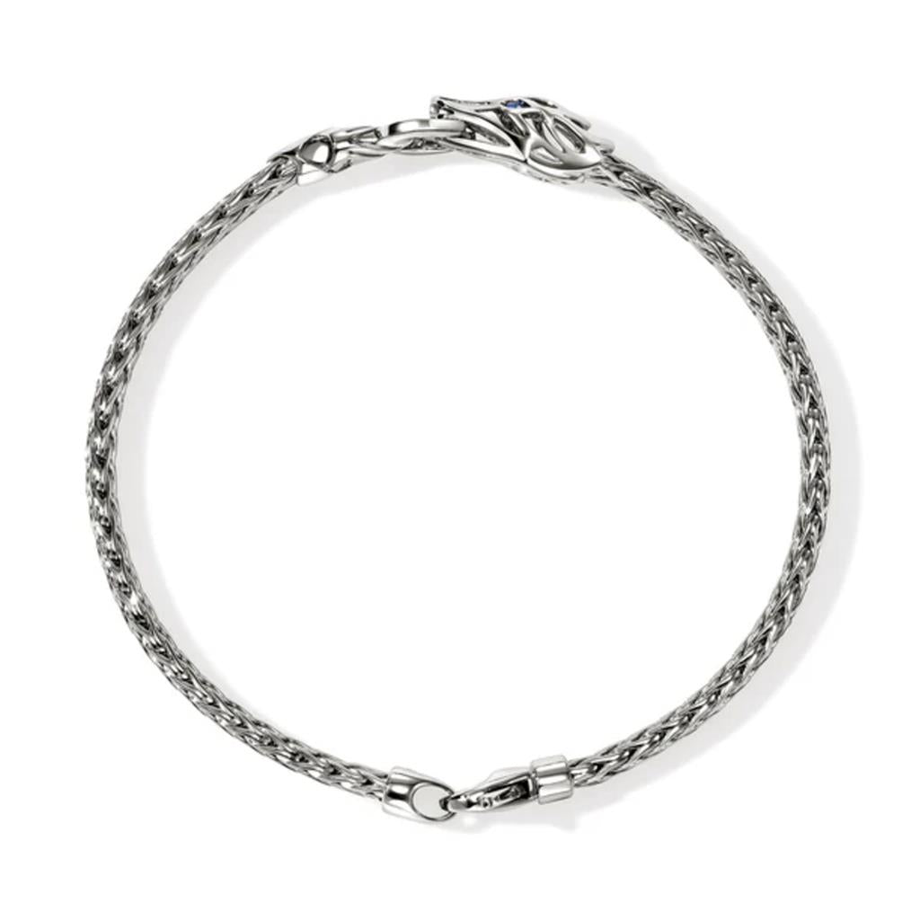 John Hardy Sterling Silver Naga Diamond & Blue Sapphire Bracelet BUP603752BSPDIXUM