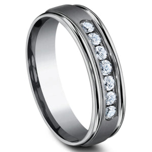 Benchmark Tantalum Channel Set Diamond Band RECF516516LGGTA10