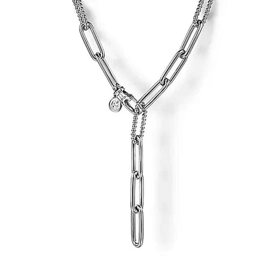 Gabriel & Co Sterling Silver Bujukan "Y" Chain Necklace NK7111-20SVJJJ