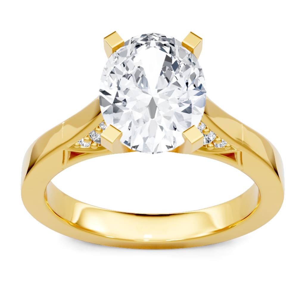 14K Yellow Gold Milgrain Diamond Engagement Ring 64224D-4Y-1/10