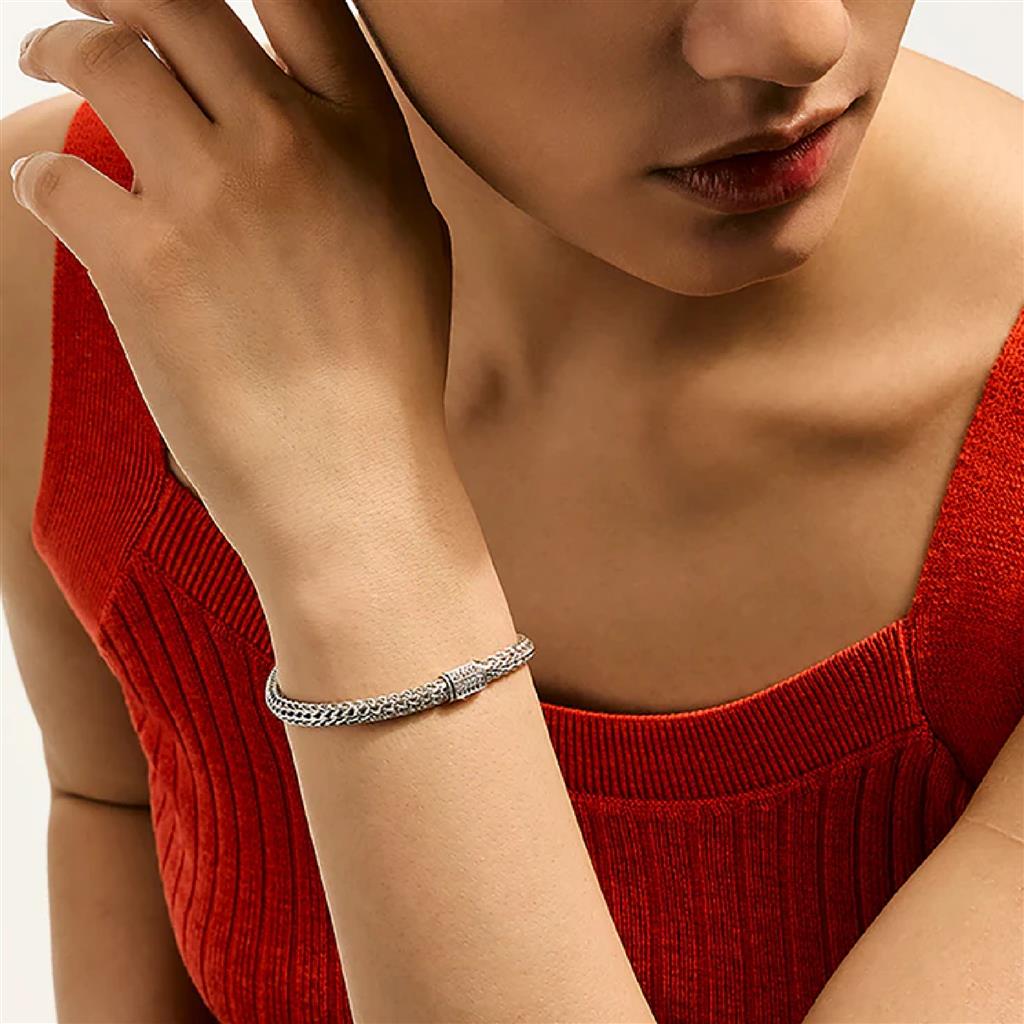 John Hardy Sterling Silver Icon Diamond Bracelet BUP9900962DIXUM