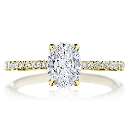 Simply Tacori 18K Yellow Gold Diamond Engagement Ring 2671 OV 7.5x5.5 Y